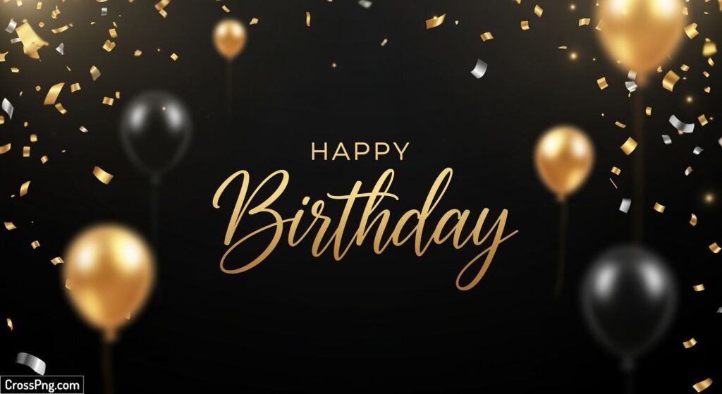 Black birthday background image