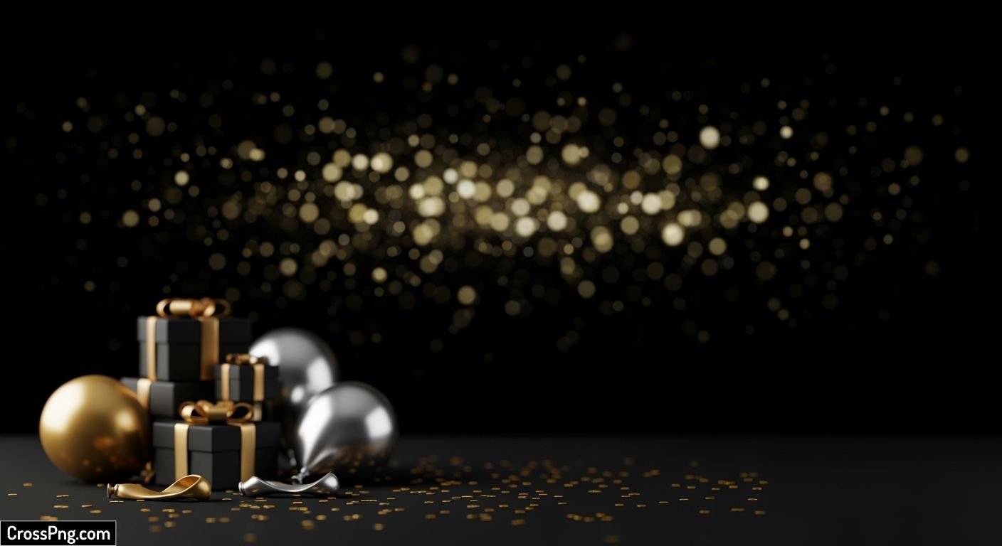 Black birthday background image 2