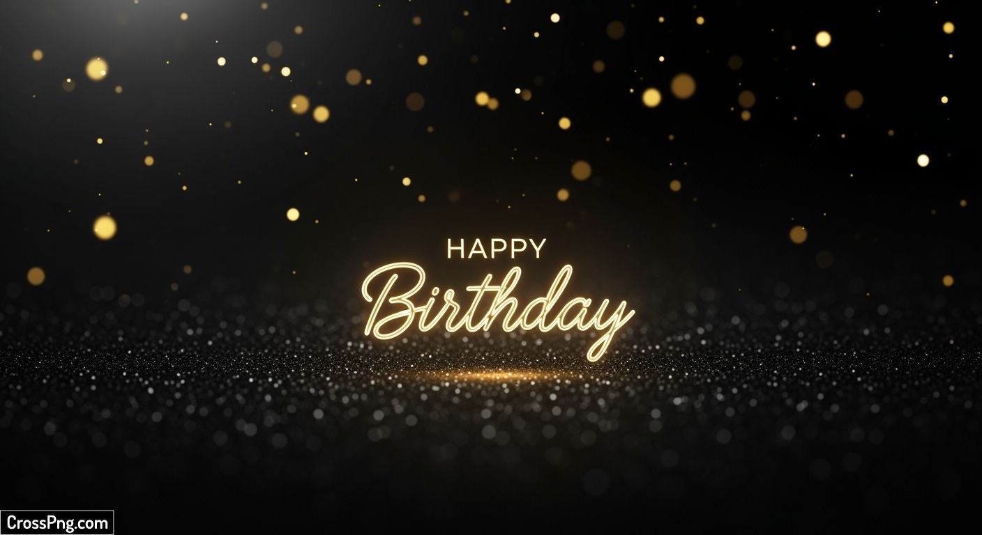 Black birthday background image 3