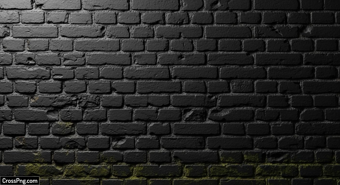 Black brick wall background image