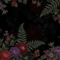 Black floral background image