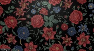 Black floral background image 3