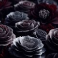 Black flower background image