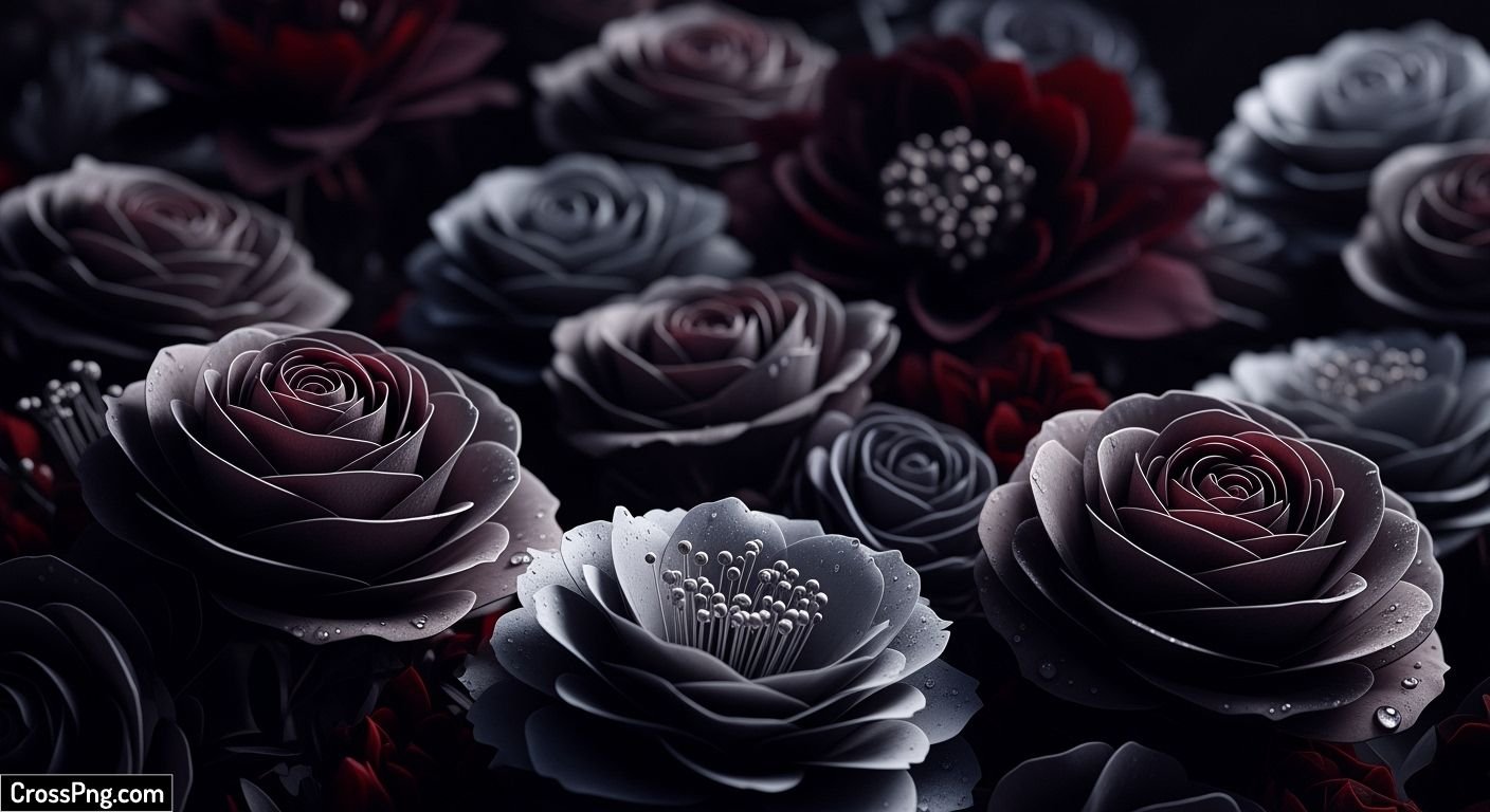 Black flower background image