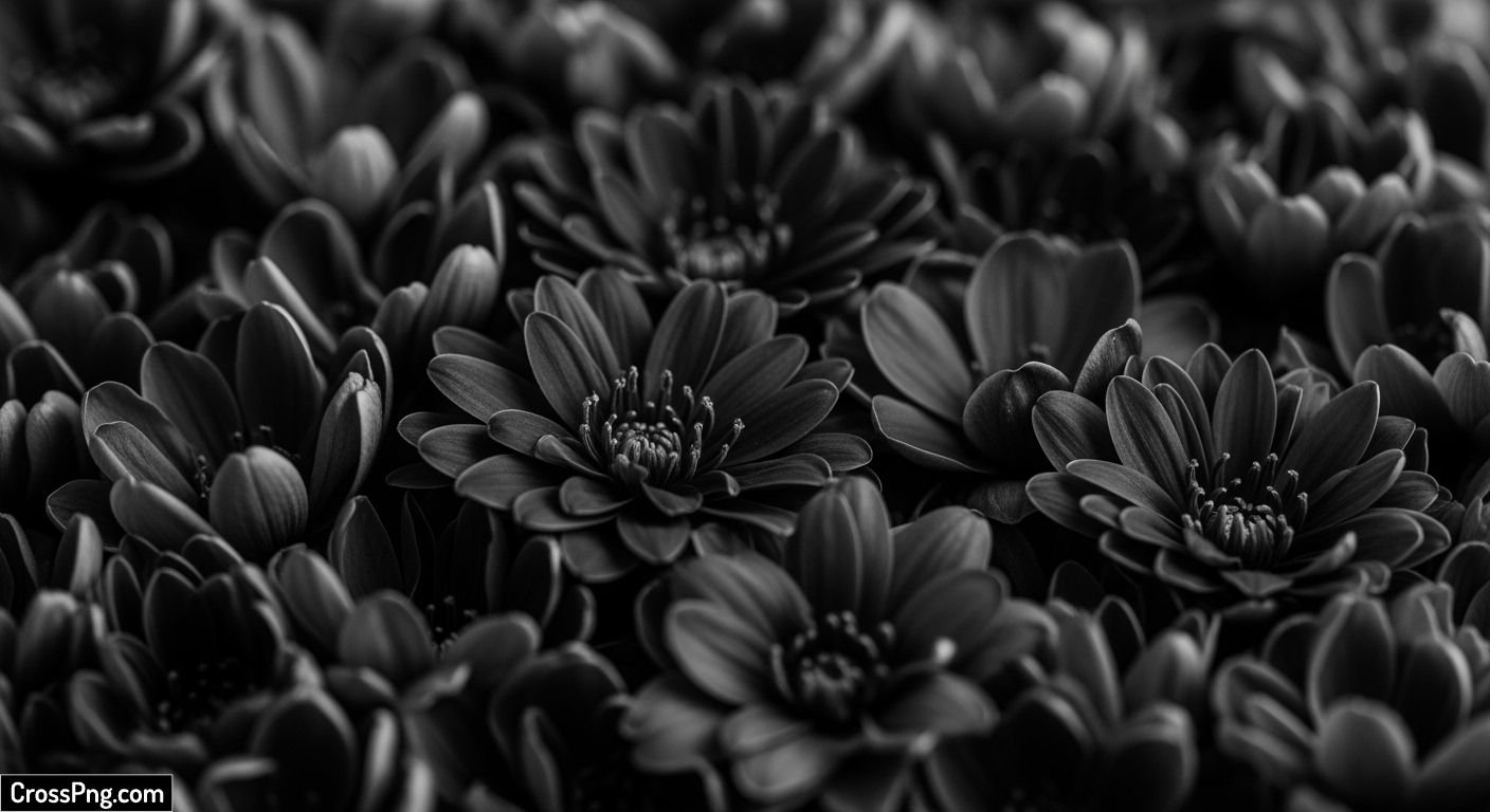 Black flower background image 2