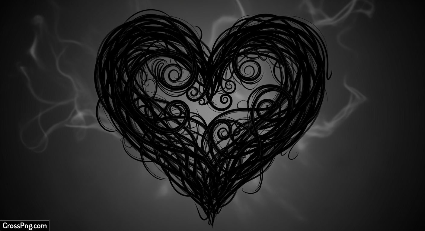 Black heart background image