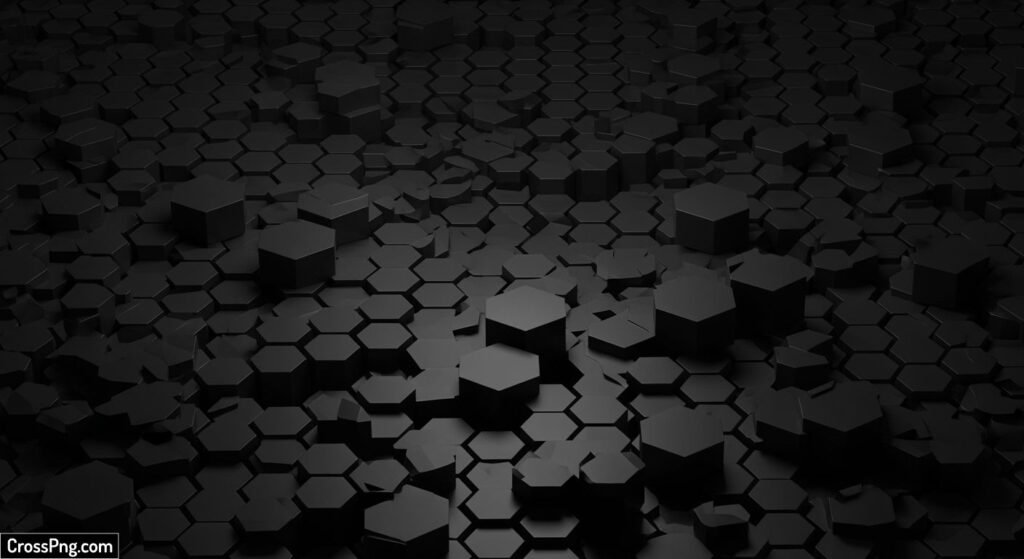 Black hexagon background image 2