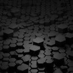 Black hexagon background image 2