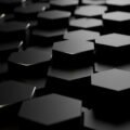 Black hexagon background image