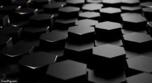 Black hexagon background image 3