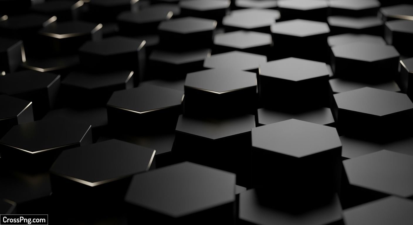 Black hexagon background image 3