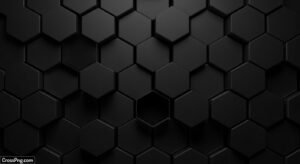 Black hexagon background image