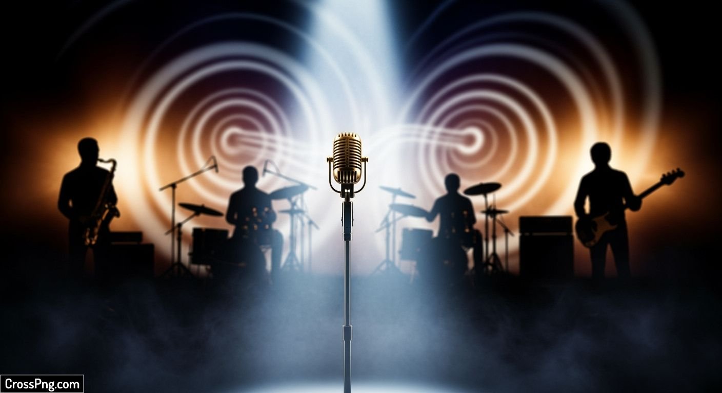 Black music background image