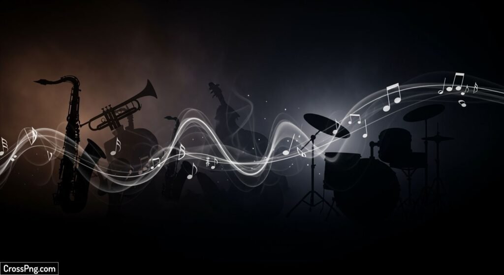 Black music background image