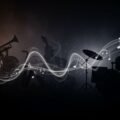 Black music background image