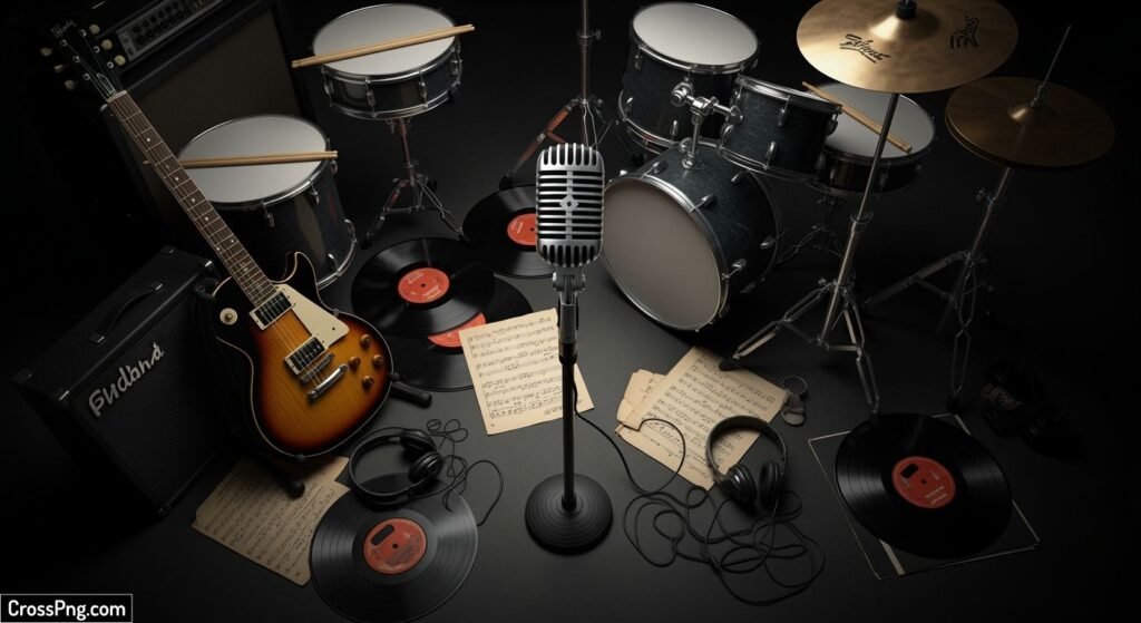 Black music background image 2