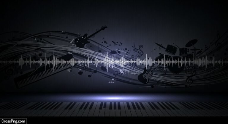 Black music background image 3