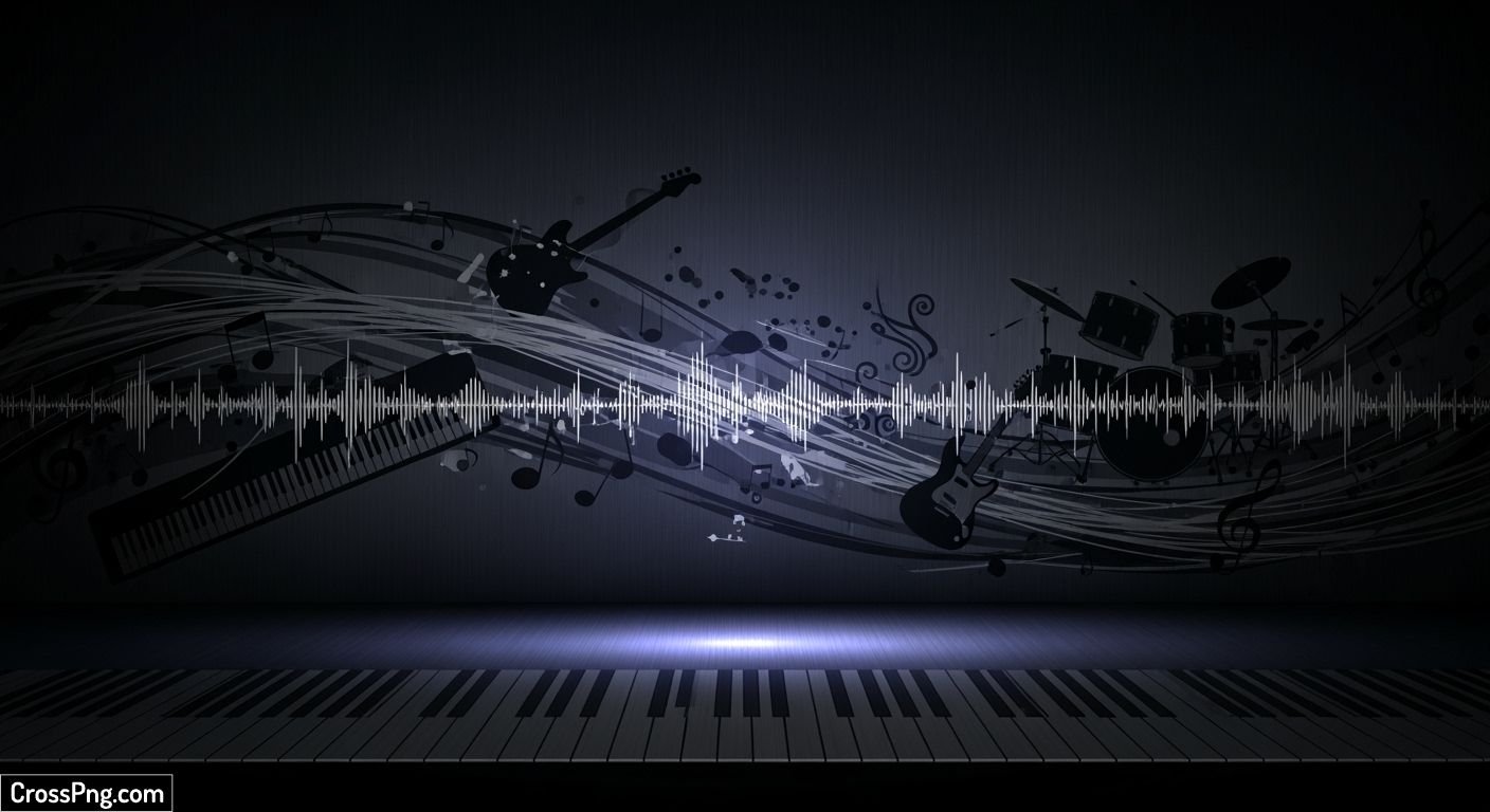 Black music background image 3