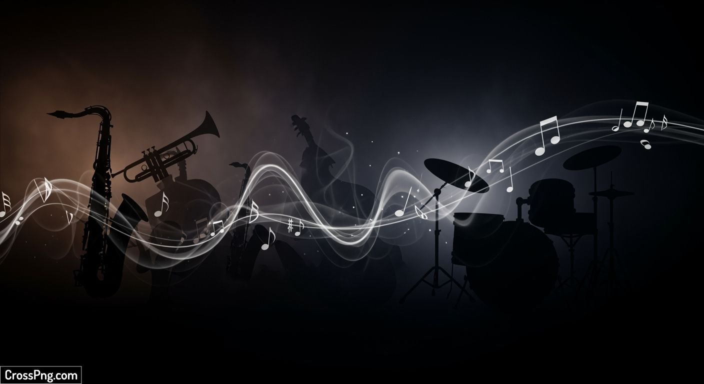 Black music background image