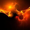 Black orange background image