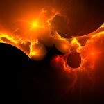Black orange background image 2