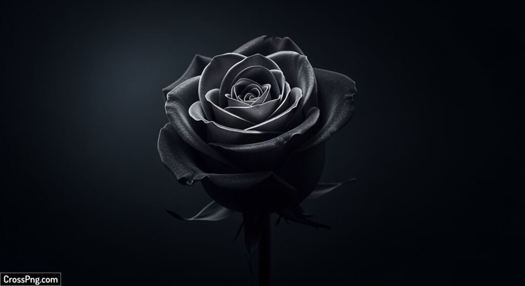 Black rose on black background image 2