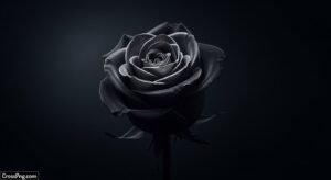 Black rose on black background image 2
