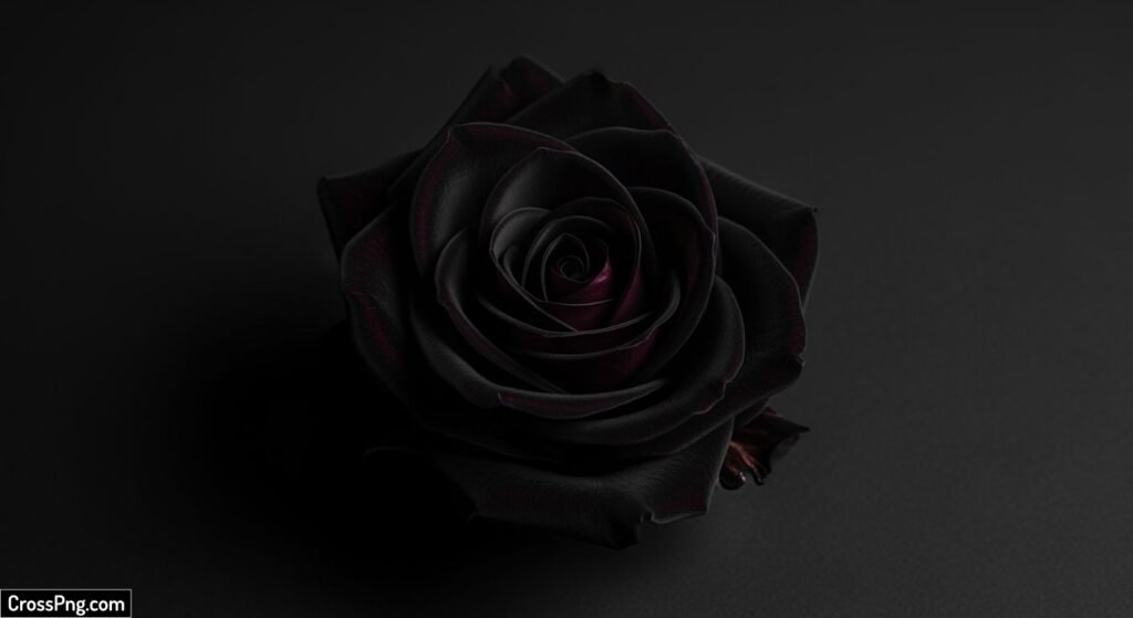 Black rose on black background image 3