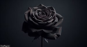 Black rose on black background image