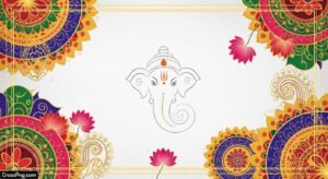 Blank ganpati invitation card background hd image