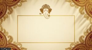 Blank ganpati invitation card background hd image 2