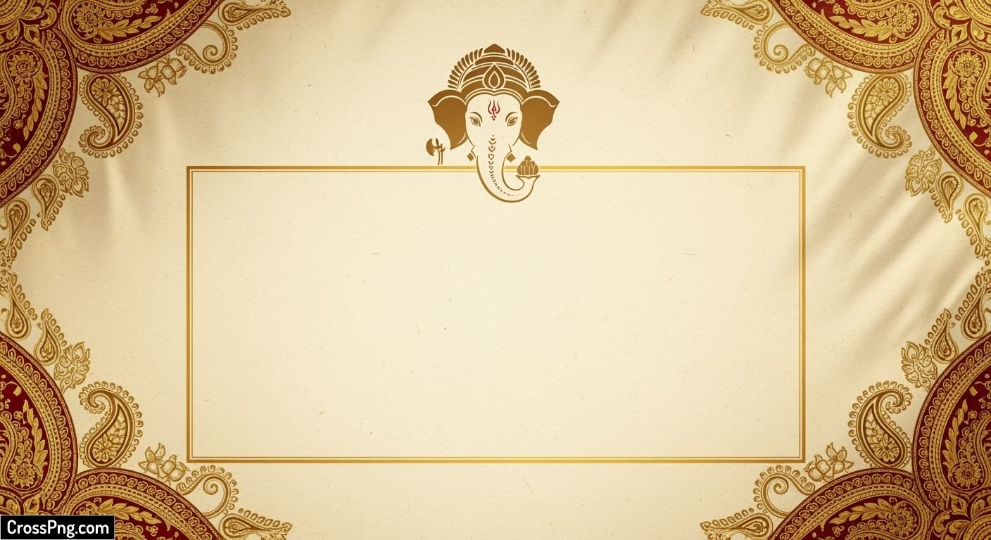 Blank ganpati invitation card background hd image 2
