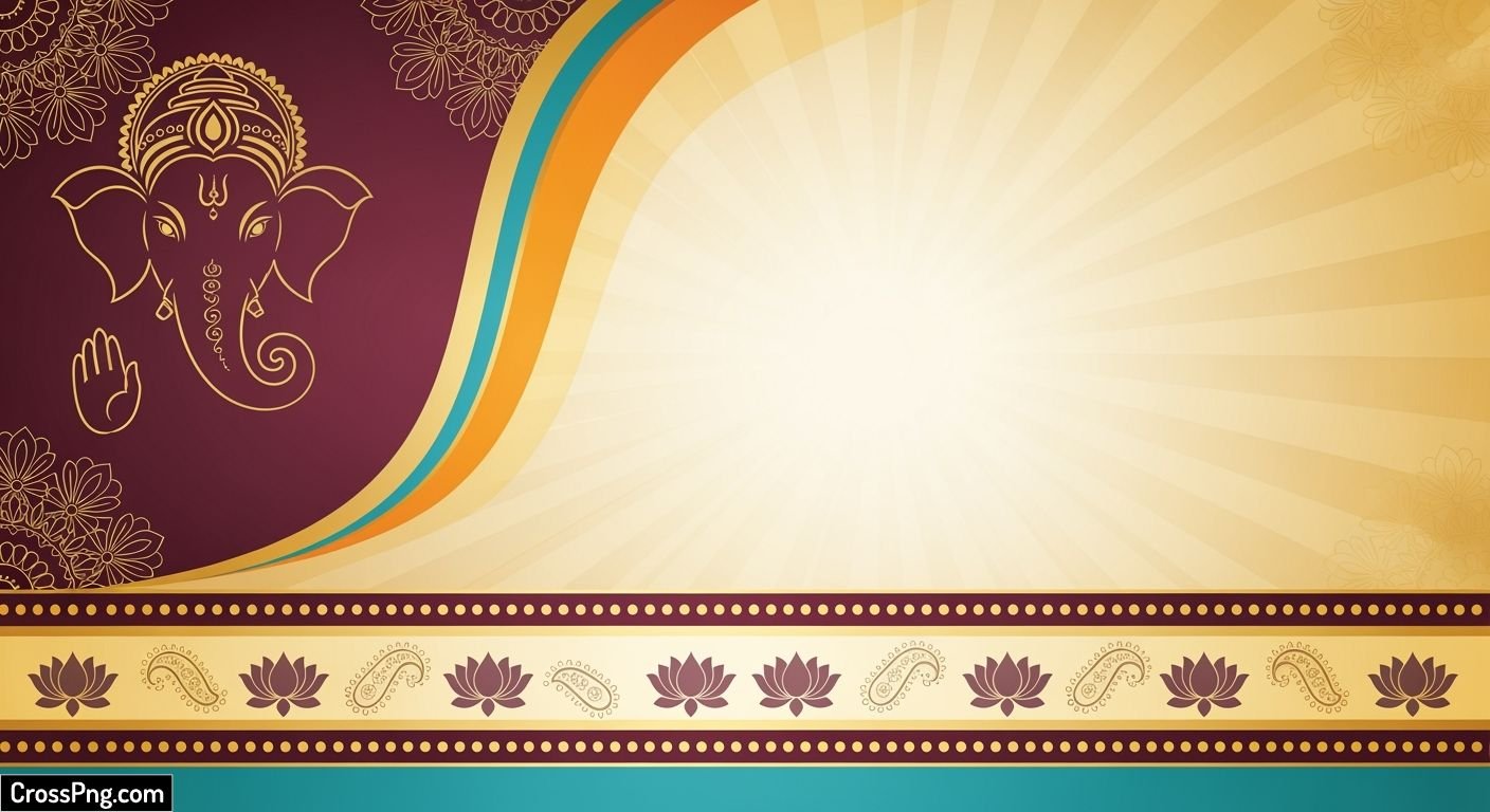 Blank ganpati invitation card background hd image 3
