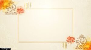Blank ganpati invitation card background image
