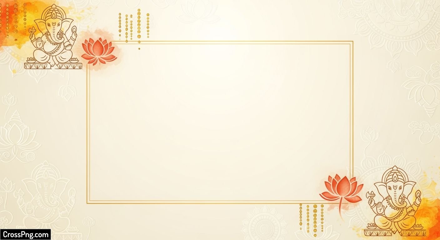 Blank ganpati invitation card background image