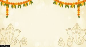 Blank ganpati invitation card background image 2