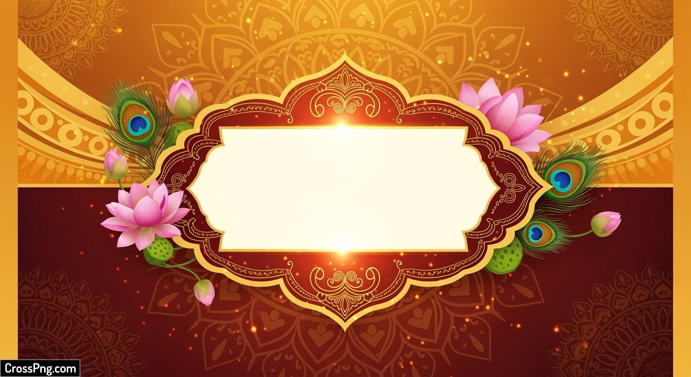 Blank ganpati invitation card background image 3