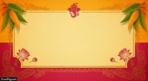 Blank ganpati invitation card background image 6