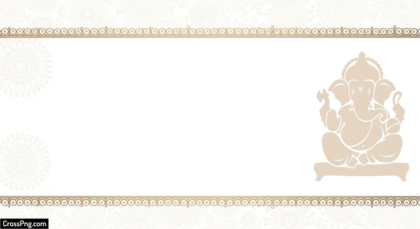 Blank ganpati invitation card background image 7