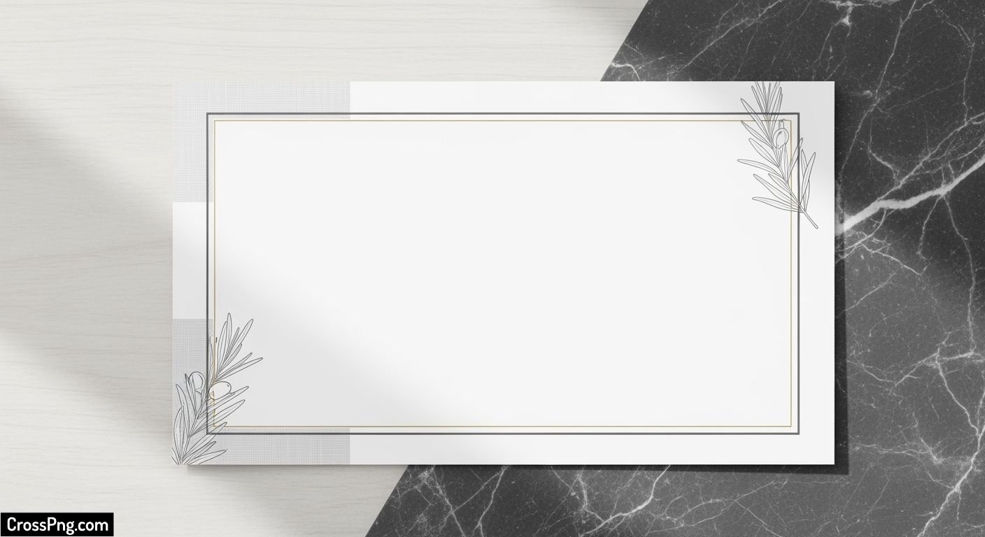 Blank menu card background design image