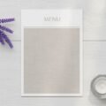Blank menu card background