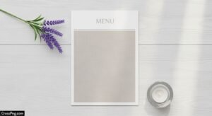 Blank menu card background design image 2