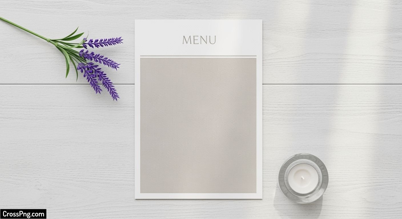 Blank menu card background design image 2