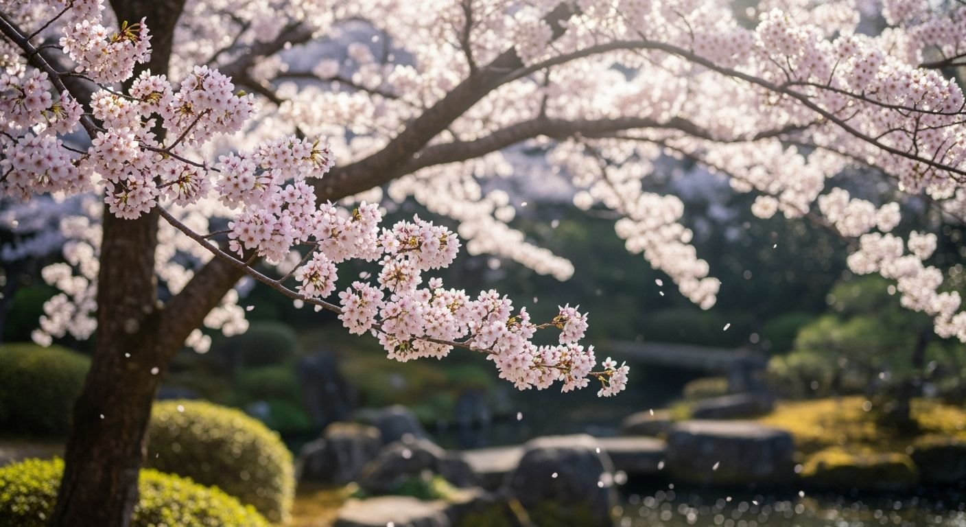 Blooming aesthetic japanese cherry image 2