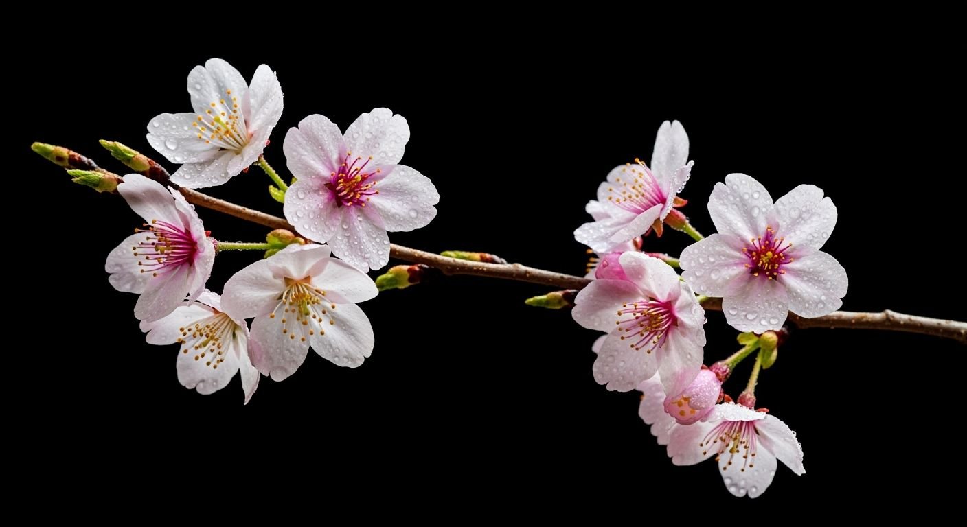 Blossom black background image 2