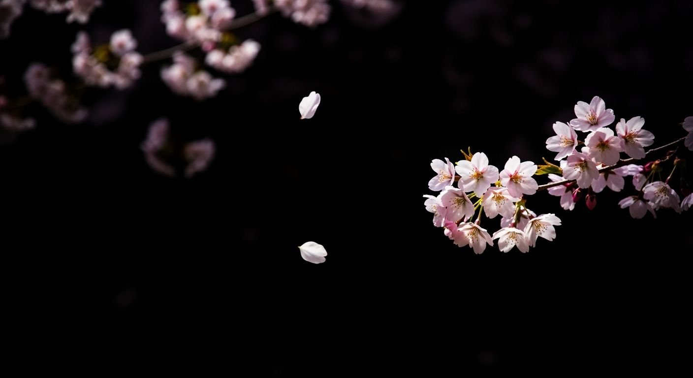 Blossom black background image