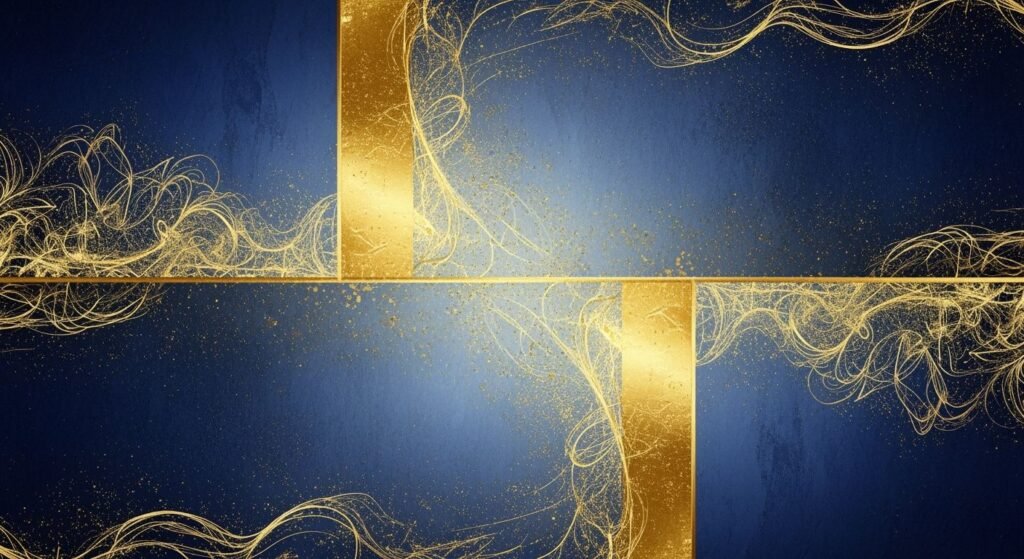 Blue and gold background image 4