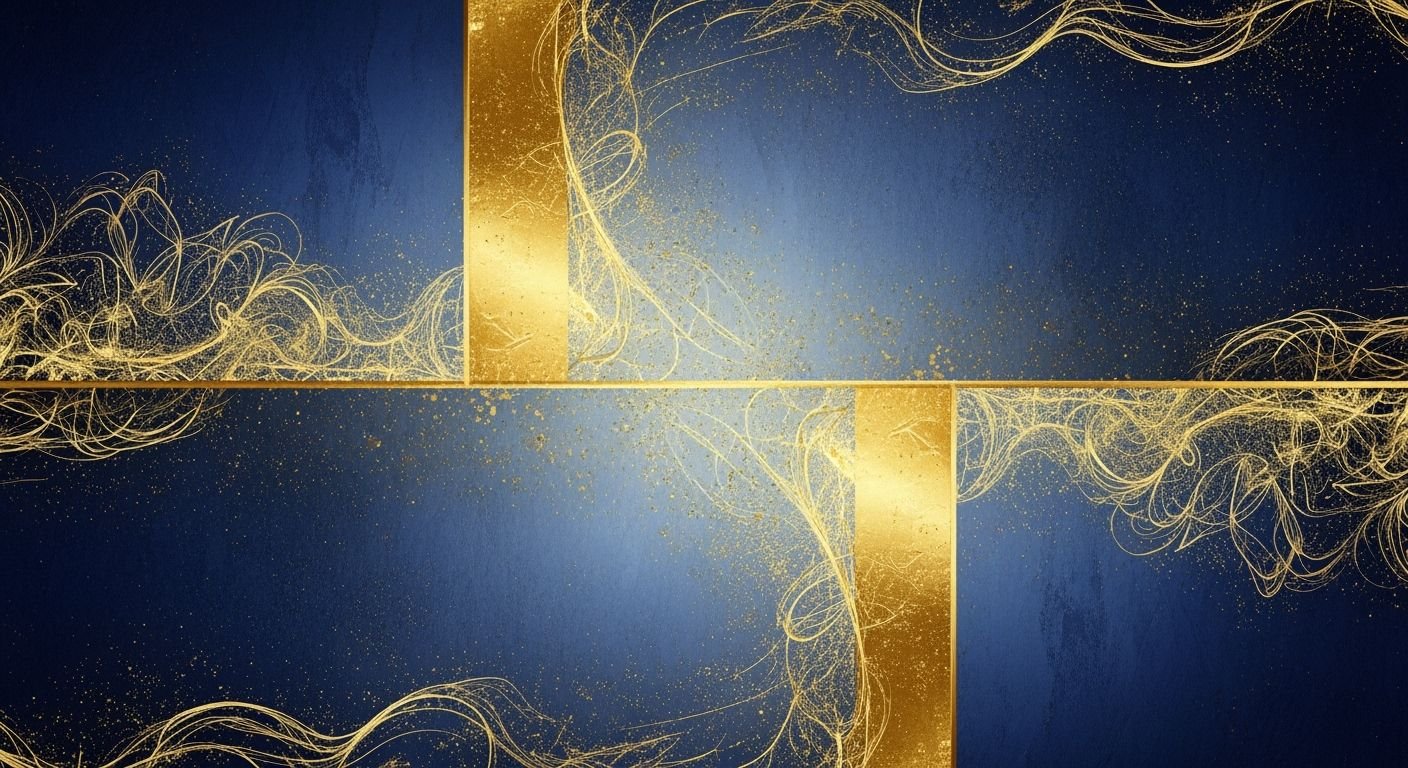 Blue and gold background image 4