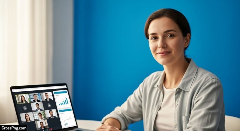 Blue background online image