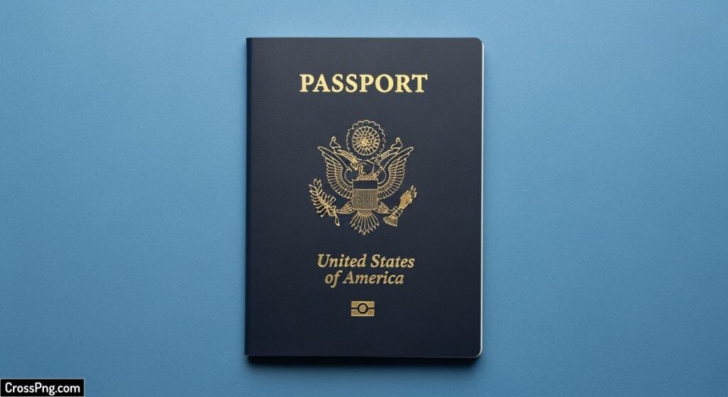 Blue background passport image